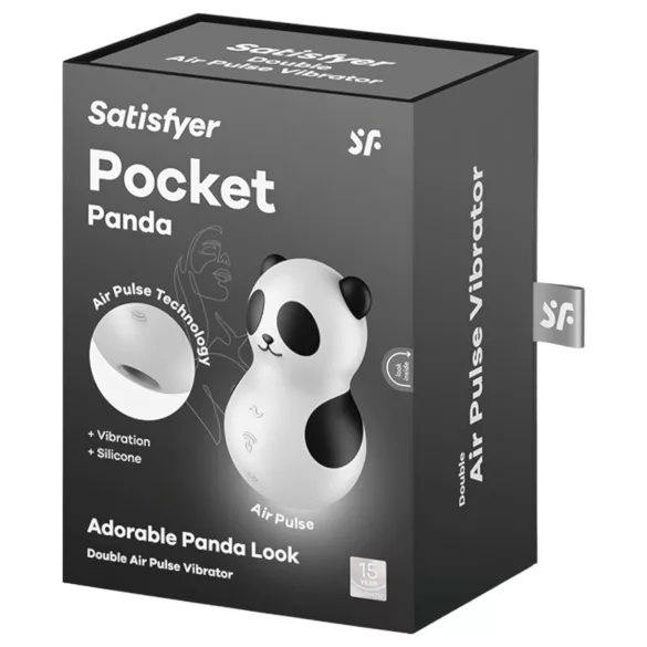 Satisfyer Pocket Panda - стимулатор за клитор с въздушни вълни (черен)
