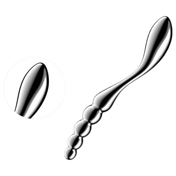 Satisfyer Star Force 1 – стоманено дилдо с топчета (сребърно)