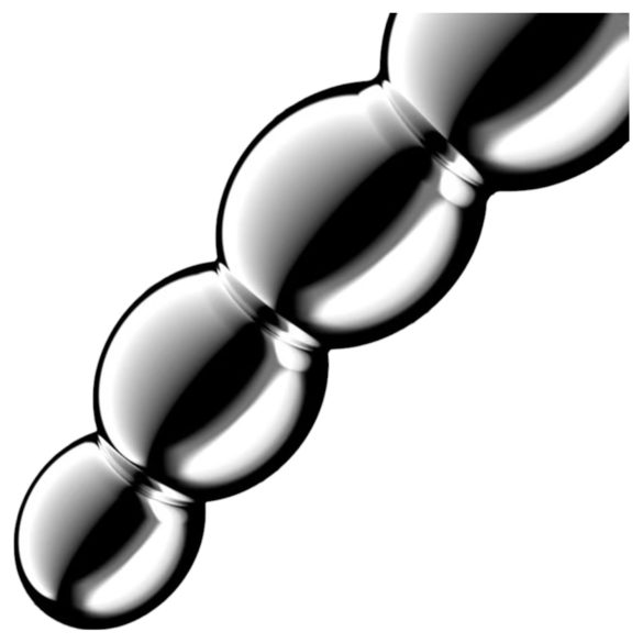 Сатисфайър Стар Форс 1 - стоманено дилдо с топка (сребристо)