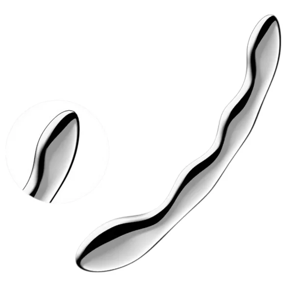 Satisfyer Cosmic Crest 2 - метален дилдо с вълнообразна форма - сребрист