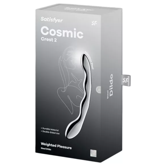 Satisfyer Cosmic Crest 2 - метален дилдо с вълнообразна форма - сребрист