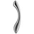 Satisfyer Pure Gravity 1 – оребрен метален дилдо (сребрист)