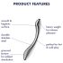 Satisfyer Pure Gravity 1 – оребрен метален дилдо (сребрист)