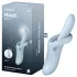 Satisfyer Heat Flex 4 - загряващ вибратор с клиторен накрайник (син)
