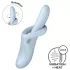 Satisfyer Heat Flex 4 - загряващ вибратор с клиторен накрайник (син)