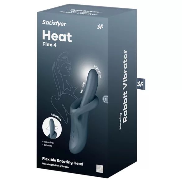 Satisfyer Heat Flex 4 - вибратор за клитор с нагряваща функция - сив