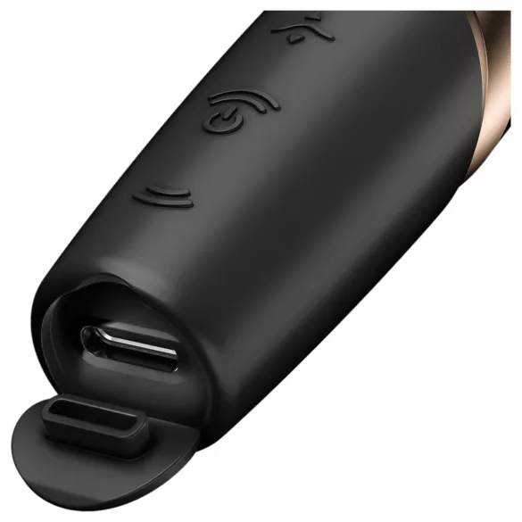 Satisfyer - вибратор с форма на червило - черен
