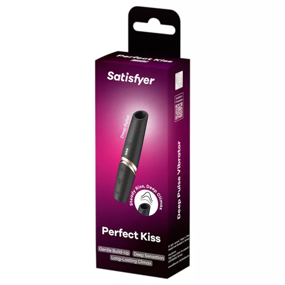 Satisfyer - вибратор с форма на червило - черен