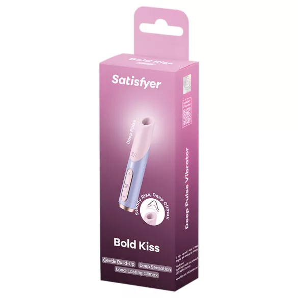 Satisfyer Bold Kiss - вибратор с въздушни вълни във форма на червило (розов)