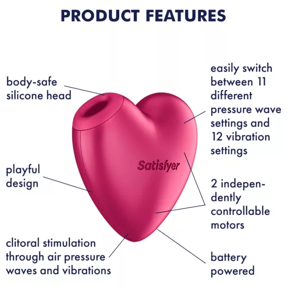 Satisfyer Cutie Heart - вакуумен стимулатор за клитор - розов