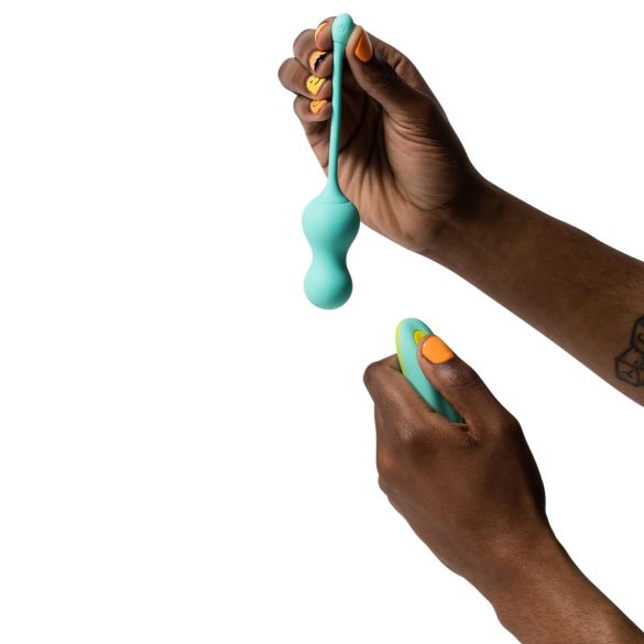 ROMP Cello - вибриращи вагинални топчета с дистанционно - зелени