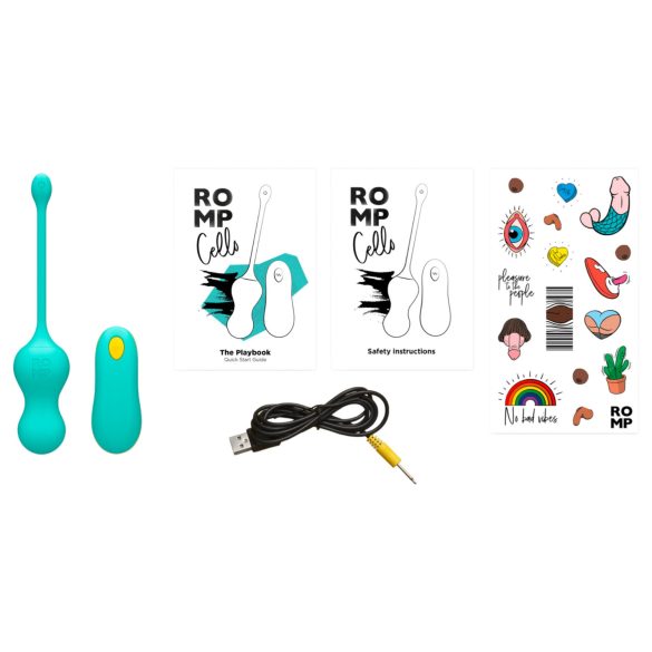 ROMP Cello - вибриращи вагинални топчета с дистанционно - зелени