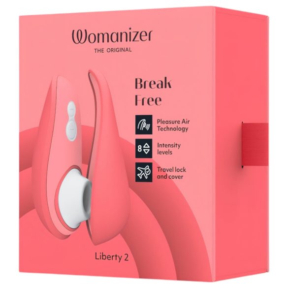 Womanizer Liberty 2 - вибратор за клитор с въздушни вълни - презареждащ, розов