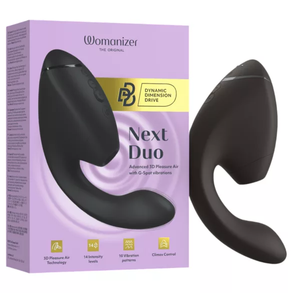 Womanizer Next Duo - 2в1 вибратор за G-точка (черен)