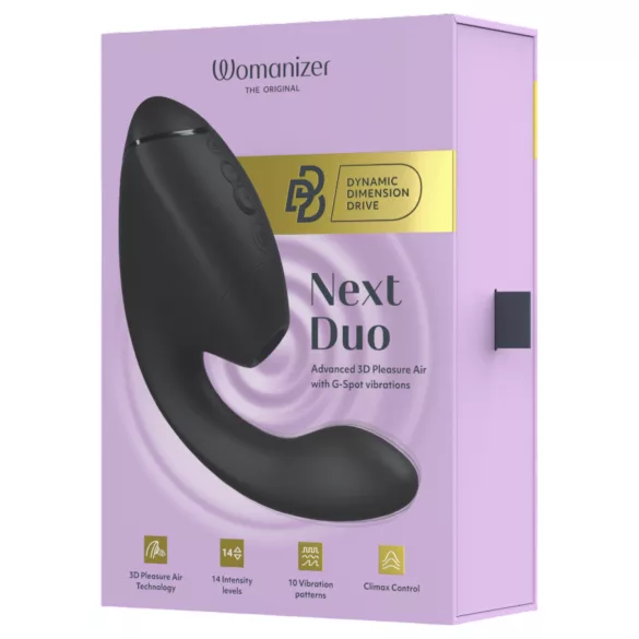 Womanizer Next Duo - 2в1 вибратор за G-точка (черен)