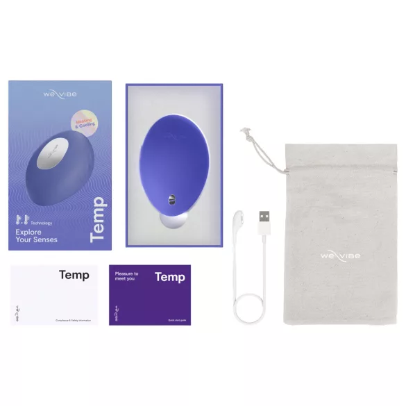We-Vibe Temp - охлаждащ-затоплящ вибратор за клиторна стимулация (син)