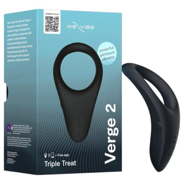 We-Vibe Verge 2 - умно вибриращо пенис пръстенче (черно)