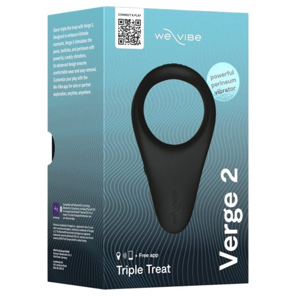 We-Vibe Verge 2 - умно вибриращо пенис пръстенче (черно)