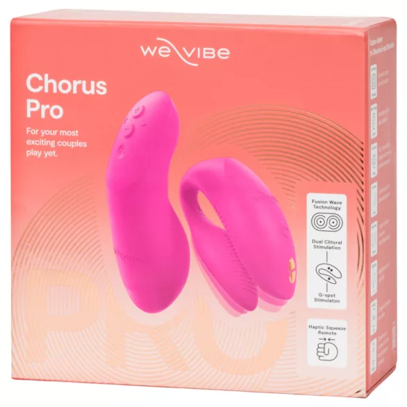 We-Vibe Chorus Pro - вибратор за двойки с приложение и дистанционно (розов)