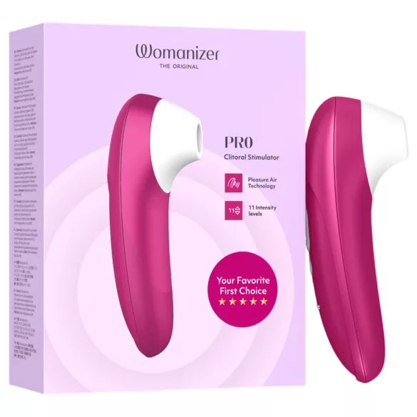 Womanizer Pro - стимулатор за клитор с въздушни вълни (розов)