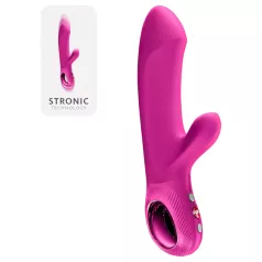   Fun Factory Bi Stronic Embrace - тласкащ вибратор с клитор стимулатор (розов)
