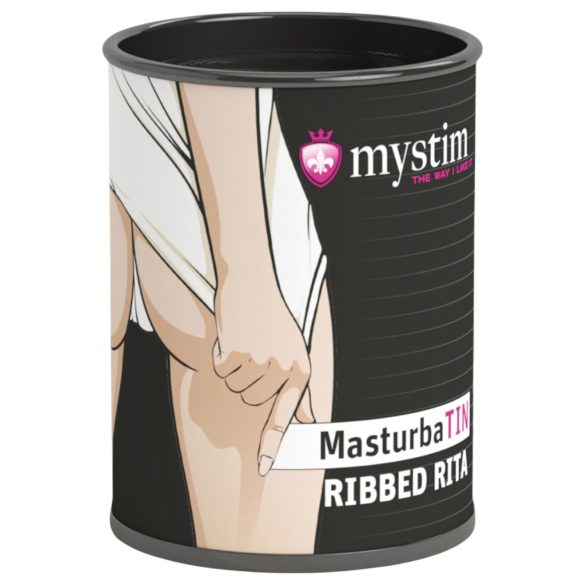 Mystim MasturbaTIN Релефна Рита - текстуриран мастурбатор (бял)