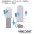 VIBEGGS Наслада от ребра - вибриращо яйце мастурбатор (бяло)