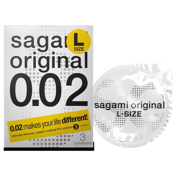 Sagami Original 0,02 L - презерватив - ултратънък - 58мм (3бр)