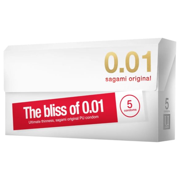 Sagami Original 0.01 - презерватив - ултратънък - 55мм (5бр.)