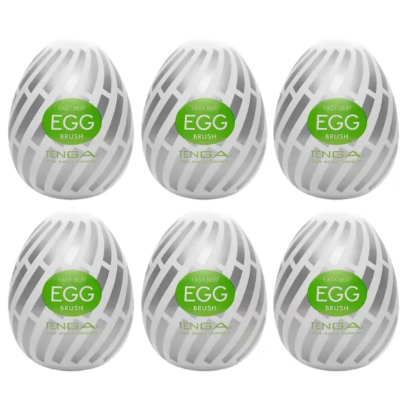 TENGA Egg Brush - мъжки мастурбатор яйце - комплект 6 броя