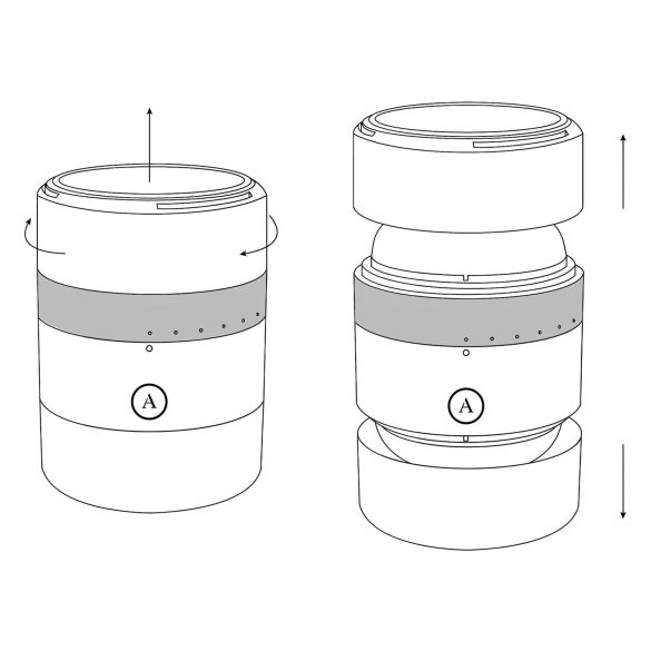 Arcwave Voy - мъжки мастурбатор със стягащ и въртящ ефект - черен