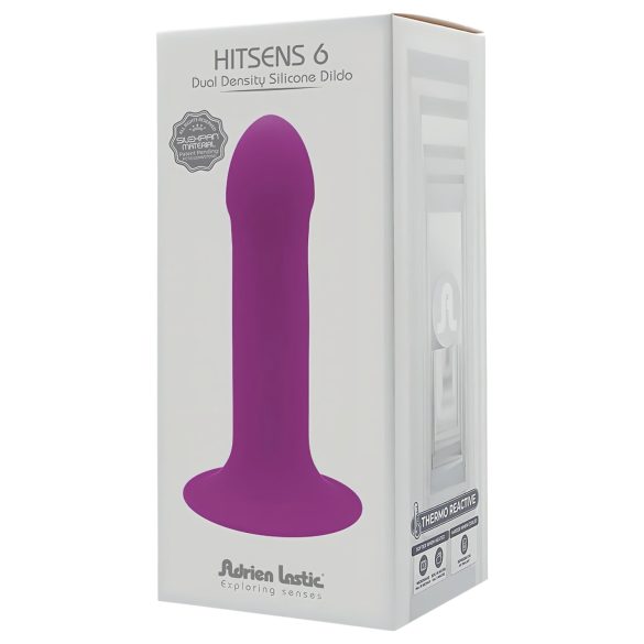 Адриен Ластик Hitsens 6 - Термо реактивно дилдо (лилаво)