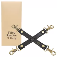   Fifty Shades of Grey - крос вериги за връзване - кожа - черен