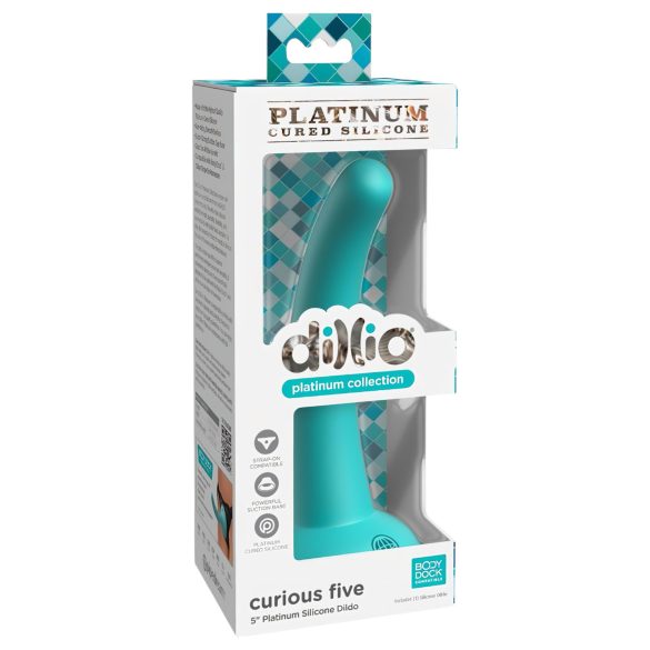 Дилдо Dillio Curious Five - силиконово, 15см, тюркоазено.