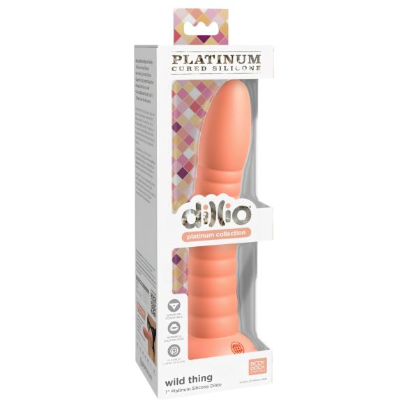 Dillio Wild Thing - релефно дилдо (19см) - оранжево