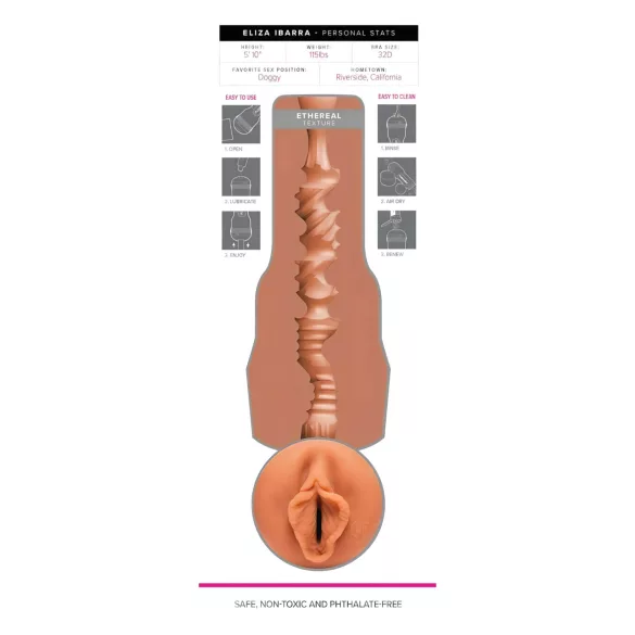Fleshlight Eliza Ibarra Ethereal - реалистична изкуствена вагина (телесен цвят)
