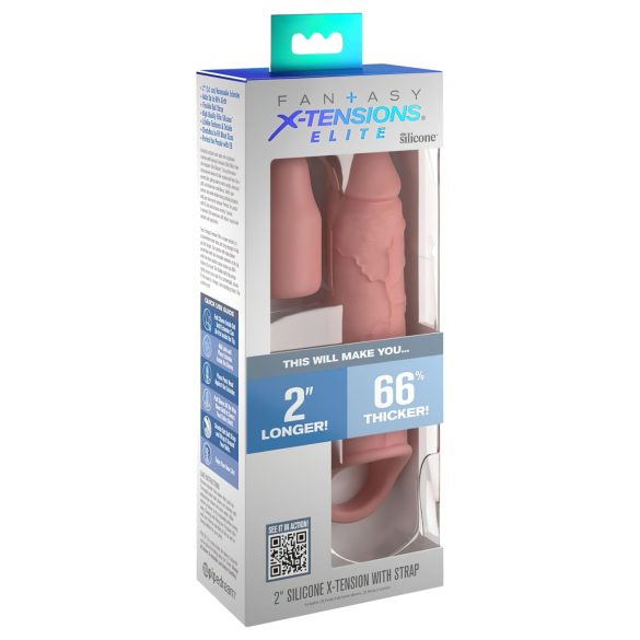 X-TENSION Elite 2 - удължител за пенис с пръстен (естествен)