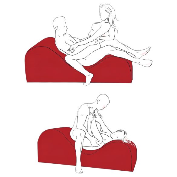 Liberator Esse Lounger - регулируем секс диван - 3 части (червен)