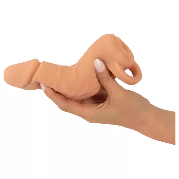Nature Skin - пенис удължител и мастурбатор вагина - 18см натурален