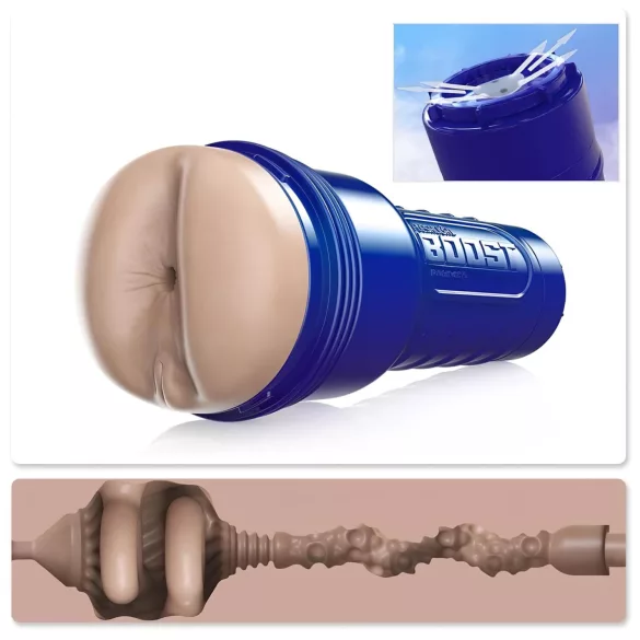 Fleshlight Boost Blast - реалистичен анален мастурбатор - телесен цвят