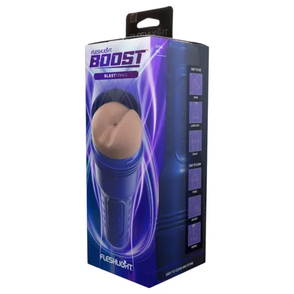 Fleshlight Boost Blast - реалистичен анален мастурбатор - телесен цвят