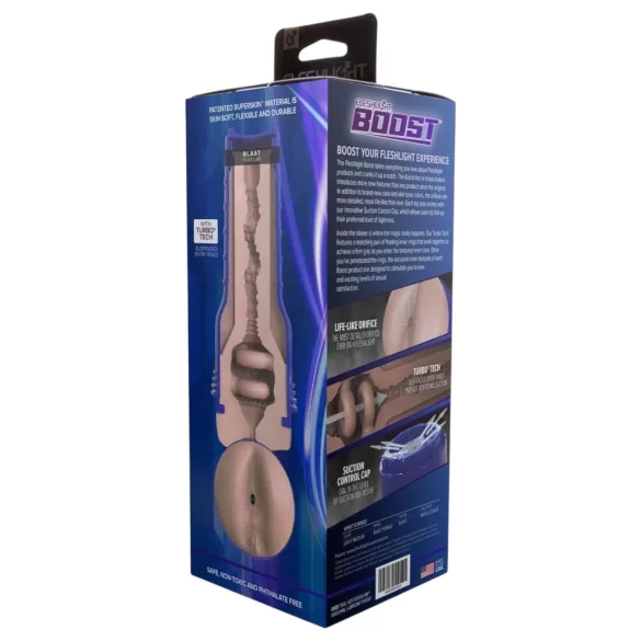 Fleshlight Boost Blast - реалистичен анален мастурбатор - телесен цвят