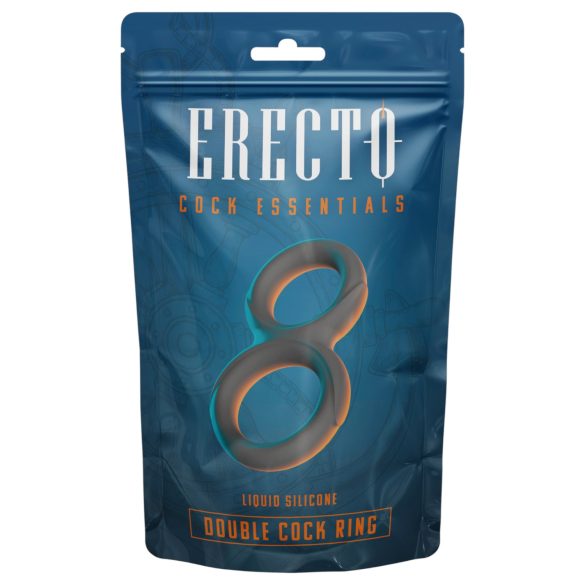 Erecto - двойна пенис пръстен (черно)