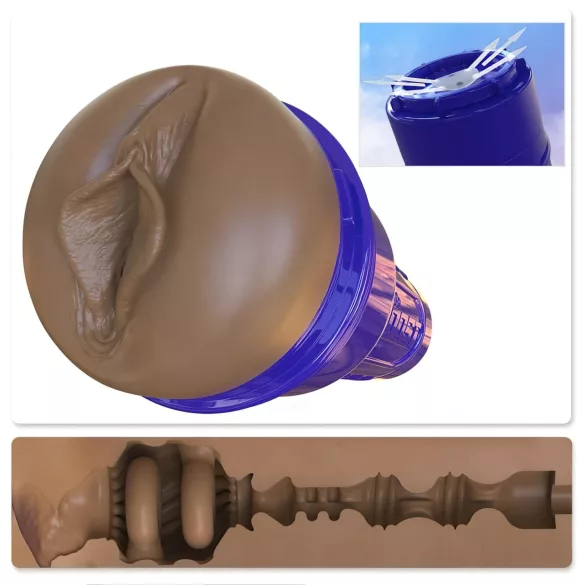 Fleshlight Boost Bang - реалистична изкуствена вагина мастурбатор - кафява