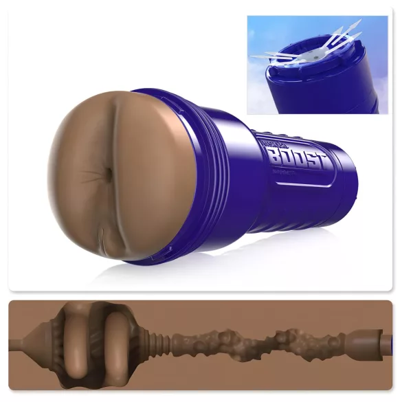 Fleshlight Boost Blast - реалистичен мастурбатор дупе - кафяв