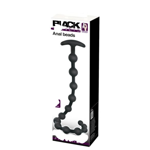 Black Velvets - анален дилдо с топчета - черен