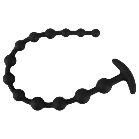 Black Velvets - анален дилдо с топчета - черен