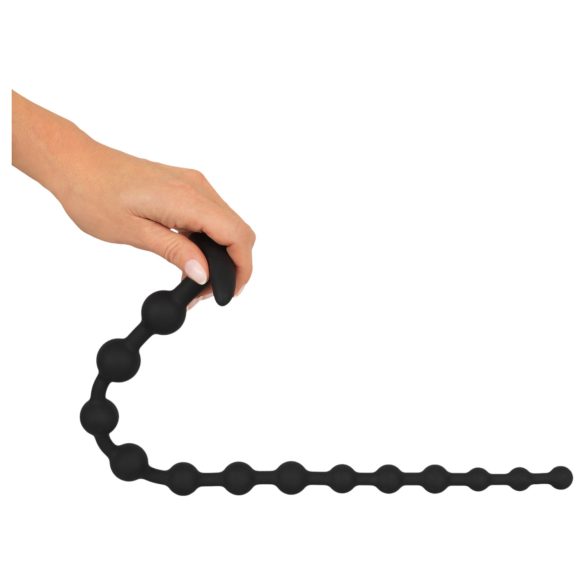 Black Velvets - анален дилдо с топчета - черен