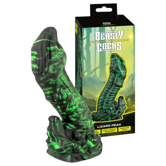 Beasty Cocks Lizard Peak - дилдо гущеров пенис (зелено-черно)