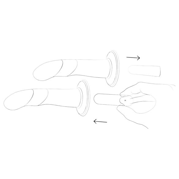 ROMP Piccolo - гъвкаво силиконово дилдо (синьо-лилаво)